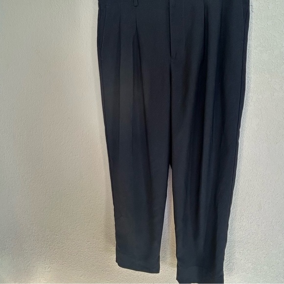 Madewell Black Drapey Paperbag Waist Pleated Cropped Pants Women’s 6 Workwear - Picture 6 of 9